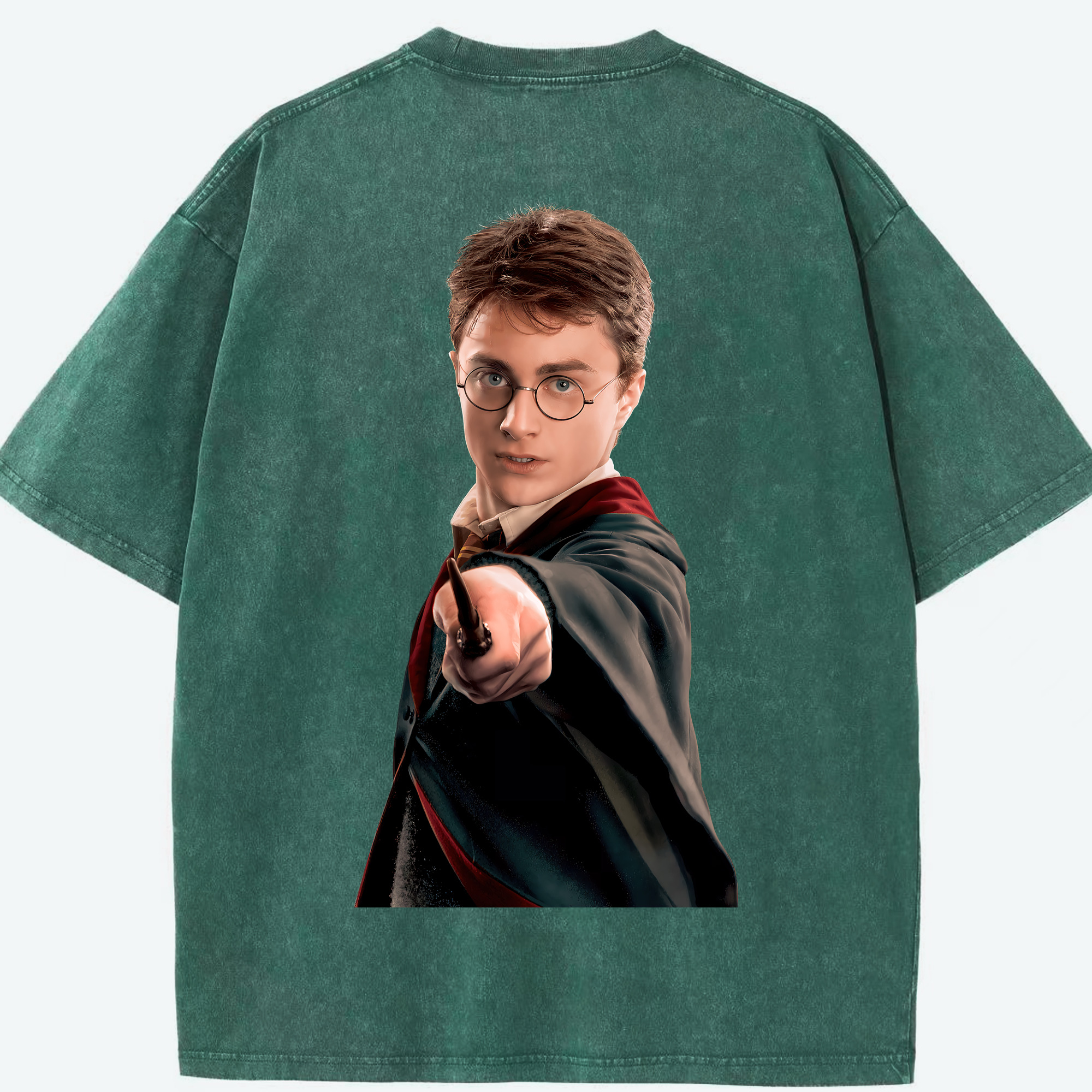 （画像用） Harry Potter ハリー・ポッターシリーズ 綿100% ヴィンテージ風 半袖Tシャツ（背面プリント）